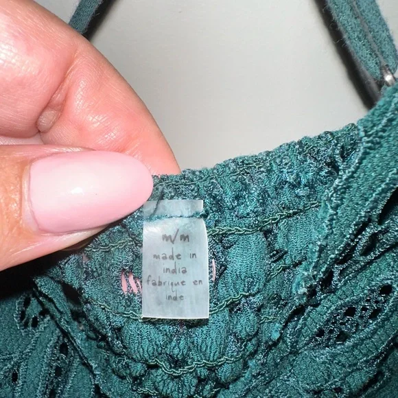 Free People Green Backless Lace Dress 0018 - Picture 3 of 4